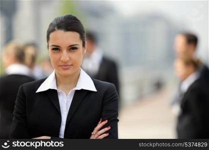 young businesswoman posing