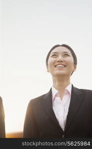 Young businesswoman smiling