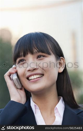 Young Businesswoman Talking on Cell phone