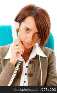 Young businesswoman talking on the phone