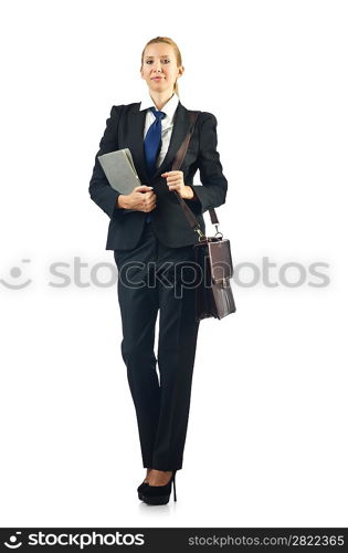 Young businesswoman with briefcase