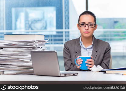 Young businesswoman working in the office