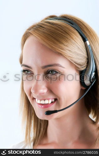 Young call center operator with the headset