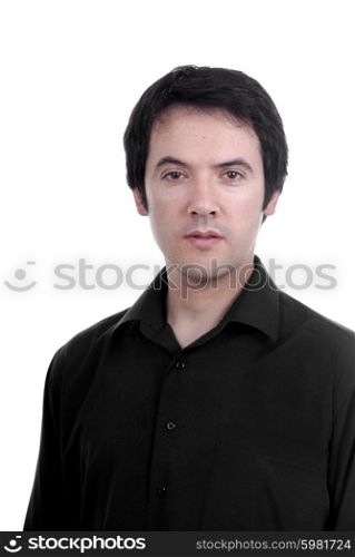 young casual male portrait isolated on white
