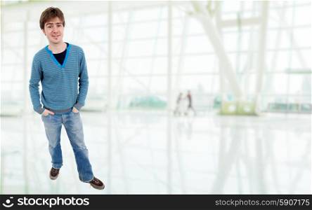 young casual man full body