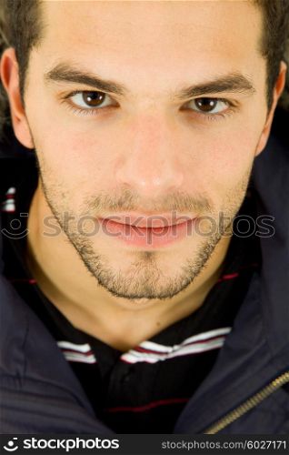 young casual man portrait, close up portrait