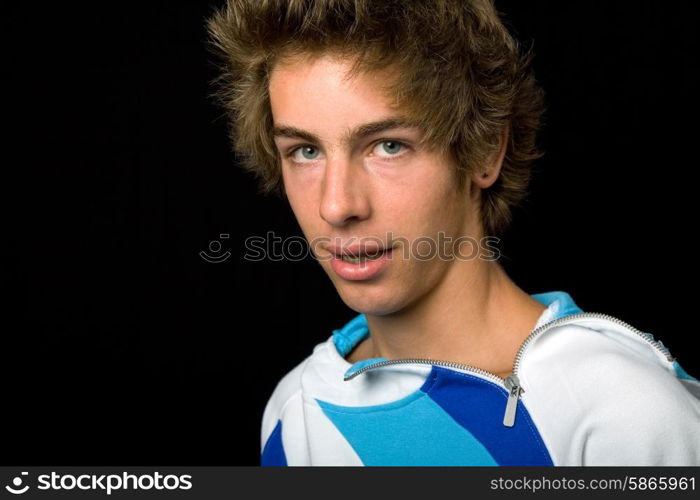 young casual man portrait, studio picture