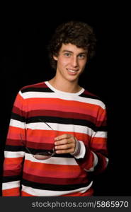 young casual man portrait, studio picture