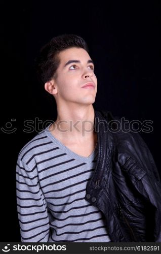 young casual man portrait, studio picture