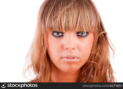 Young casual woman portrait - isolated