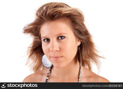 Young casual woman portrait - isolated