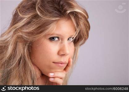 Young casual woman portrait - isolated