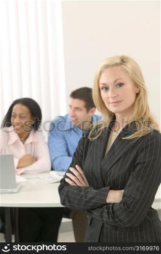 Young Caucasian Female Executive Leading A Business Meeting
