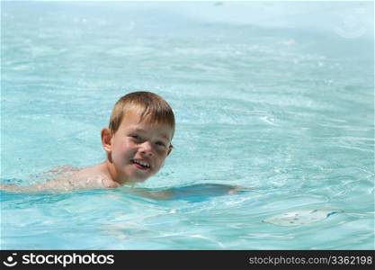 young child in a swimming pool