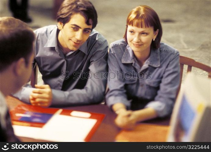 Young Couple applying for a Loan