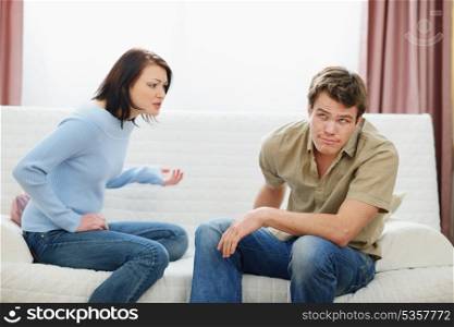 Young couple arguing