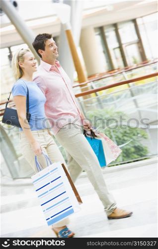 Young couple at a shopping mall