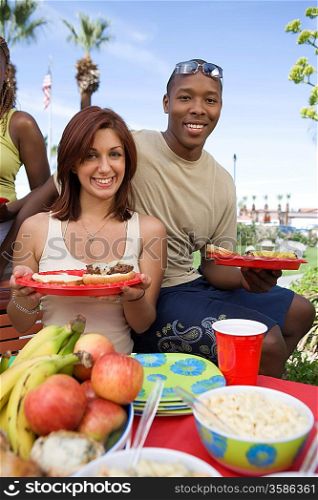 Young Couple at Barbecue, Portrait