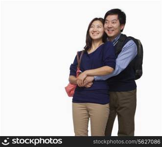 Young couple embracing
