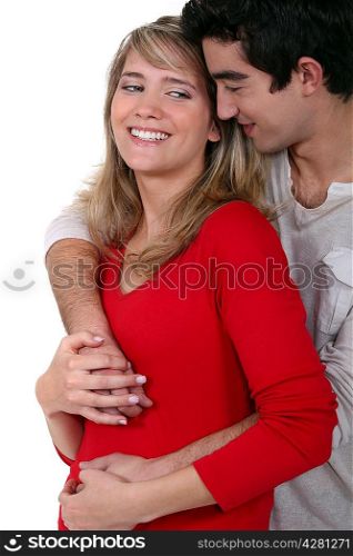 Young couple enjoying a moment of tenderness