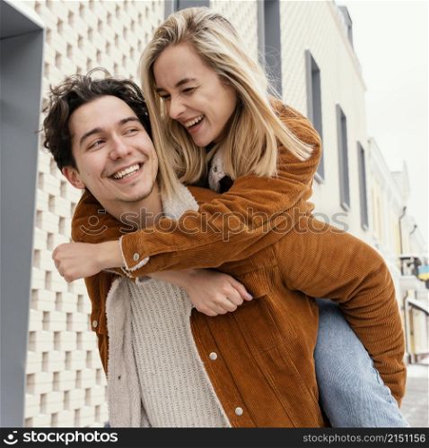 young couple enjoying time together