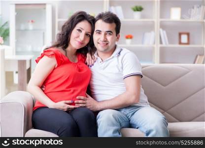 Young couple family expecting a baby