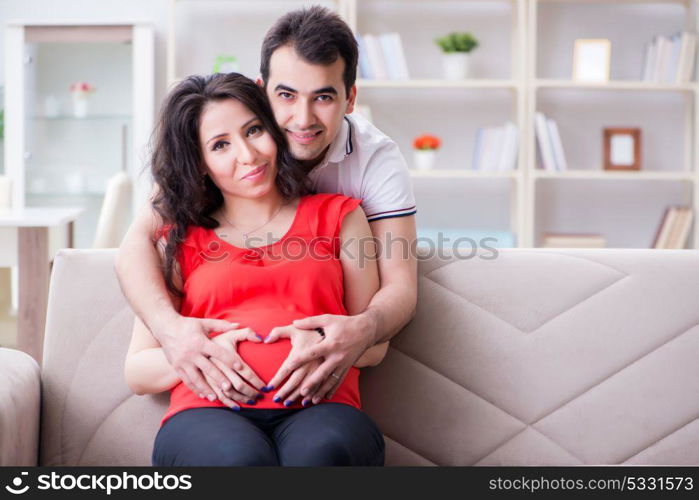 Young couple family expecting a baby