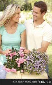 Young Couple Gardening