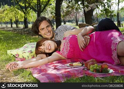 Young Couple Having a Picnic