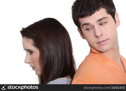 Young couple having argument