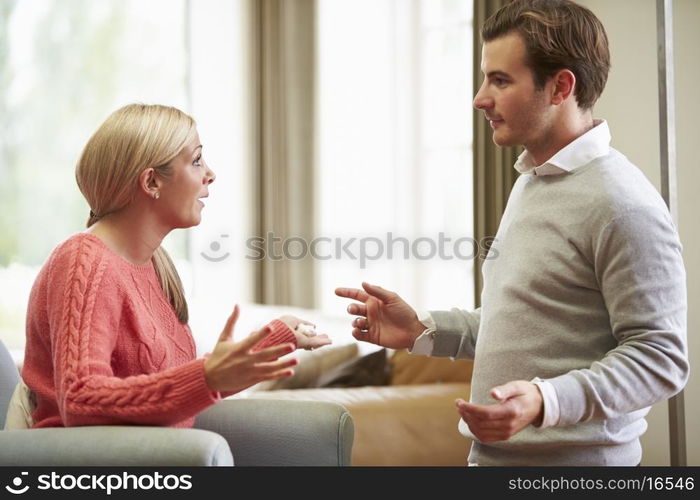 Young Couple Having Argument At Home