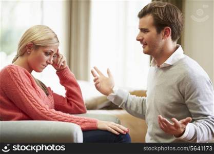 Young Couple Having Argument At Home