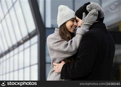 young couple hugging 4