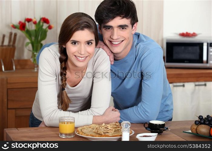 Young couple in a kitchen