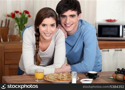Young couple in a kitchen