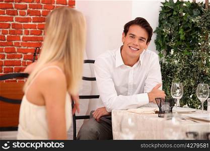 Young couple in a restaurant