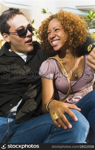 Young couple in mall