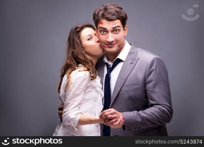 Young couple in romantic concept