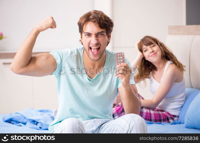 Young couple in the bedroom