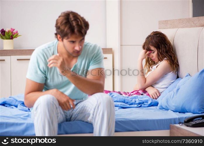 Young couple in the bedroom 