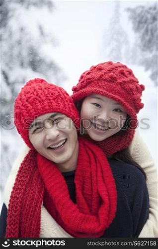 Young Couple in the Snow