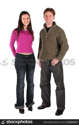 young couple isolated on white 2