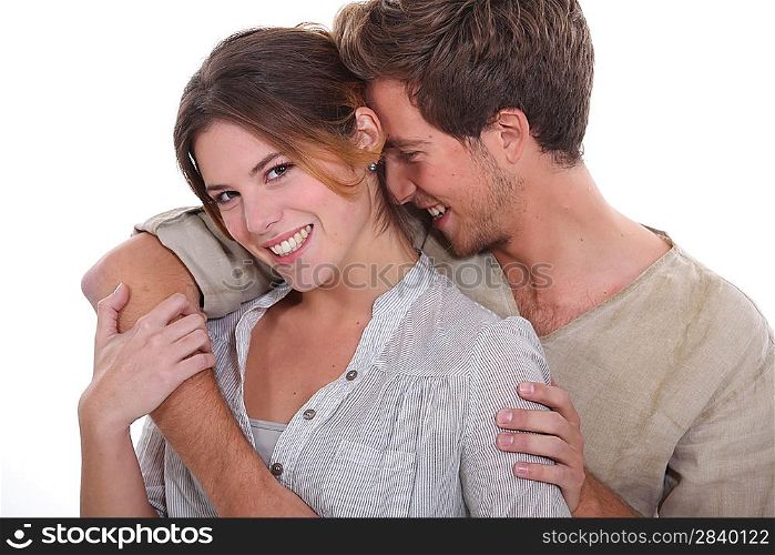 young couple of lovers laughing
