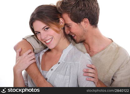 young couple of lovers laughing