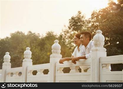 Young Couple on a Traditional Bridge