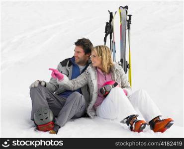 Young Couple On Ski Vacation
