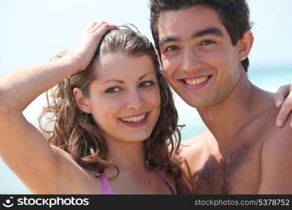 Young couple on the beach