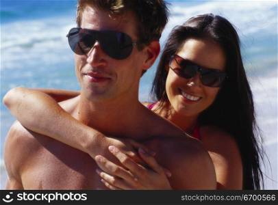 Young couple on the beach