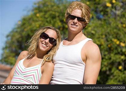 Young Couple Outdoors, Portrait