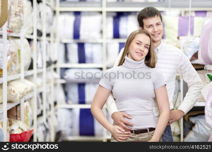 Young couple shopping